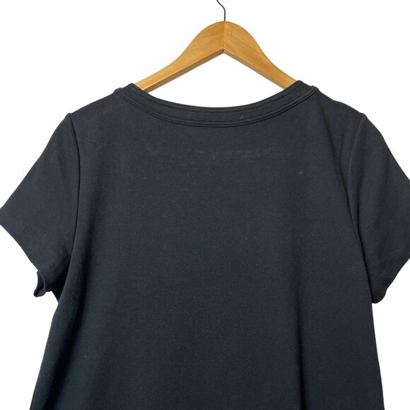 Talbots Black Short-Sleeve Dress With Gold Chain Detail At Neckline - Picture 6 of 10